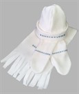 Набор: шапка односторонняя, шарф, варежки